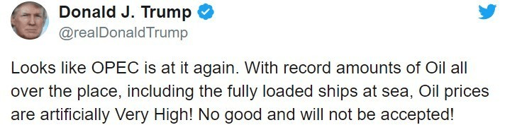 Tweet Donald Trump - futures oil - Future CL - Tout sur le Future sur le pétrol Tweet Donald Trump - futures oil - Future CL - Tout sur le Future sur le pétrol