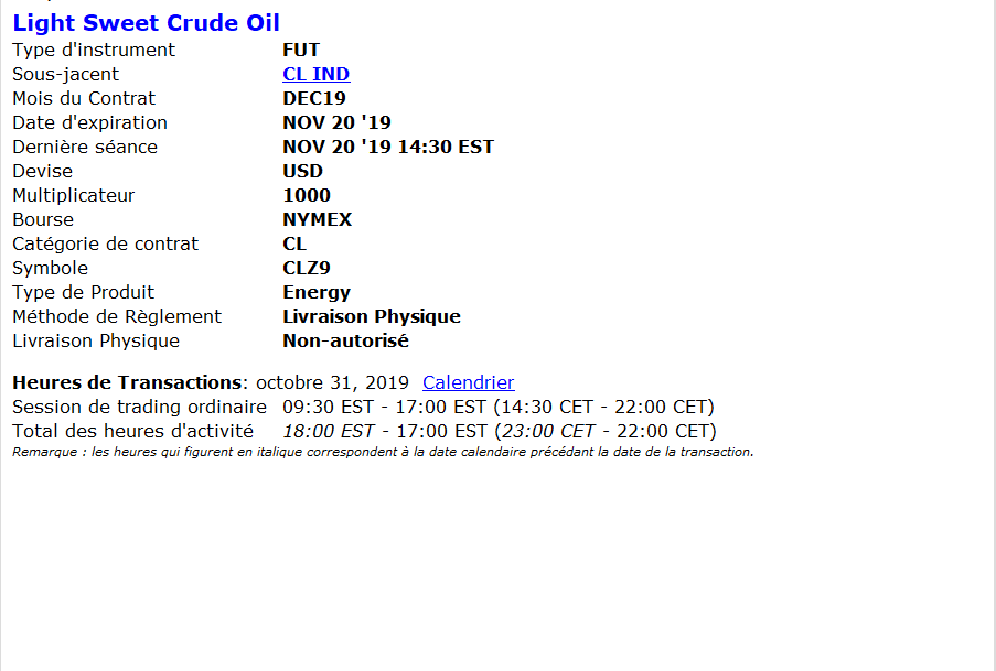 cours du petrole prevision - petrole 2020 - light sweet crude oil détails