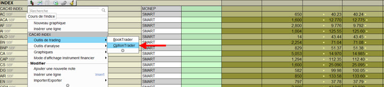 spread vertical - call spread - put spread - optiontrader