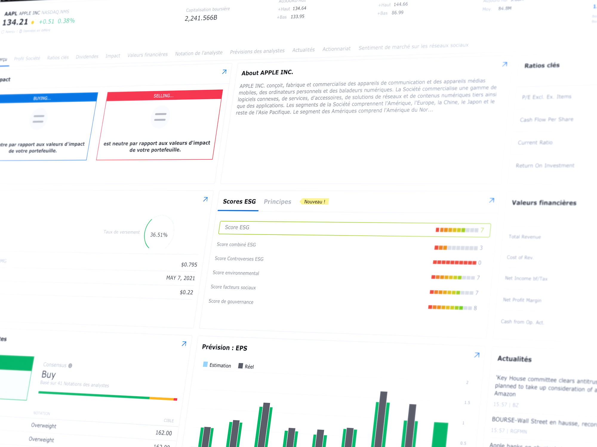 Fundamental Explorer - les données financières et ratios réunis sur un outil