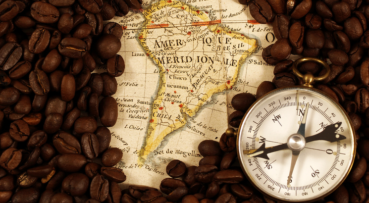bourse café - investir dans le café - boussole carte