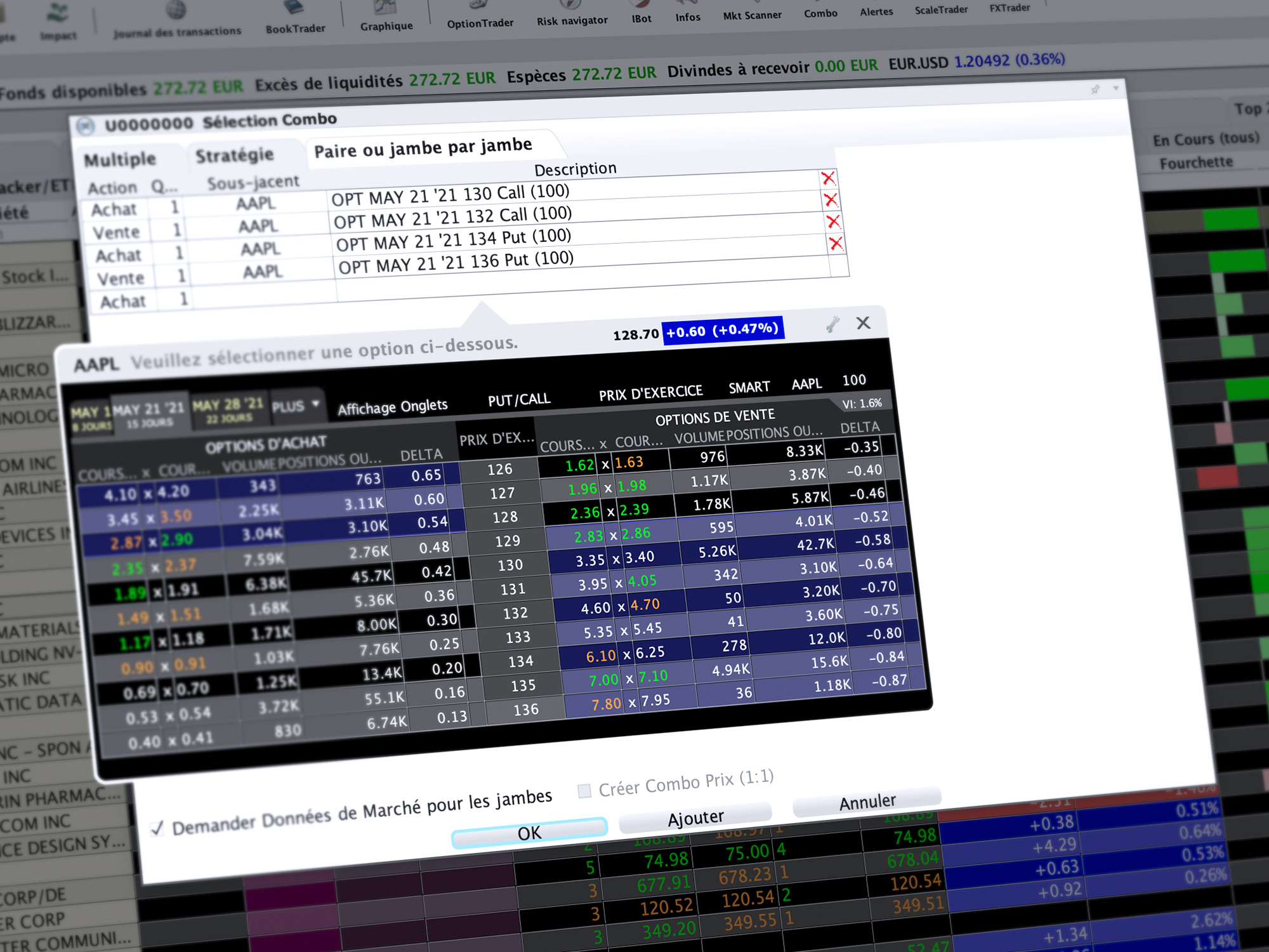 ComboTrader : les combinaisons d'options « jambe par jambe »