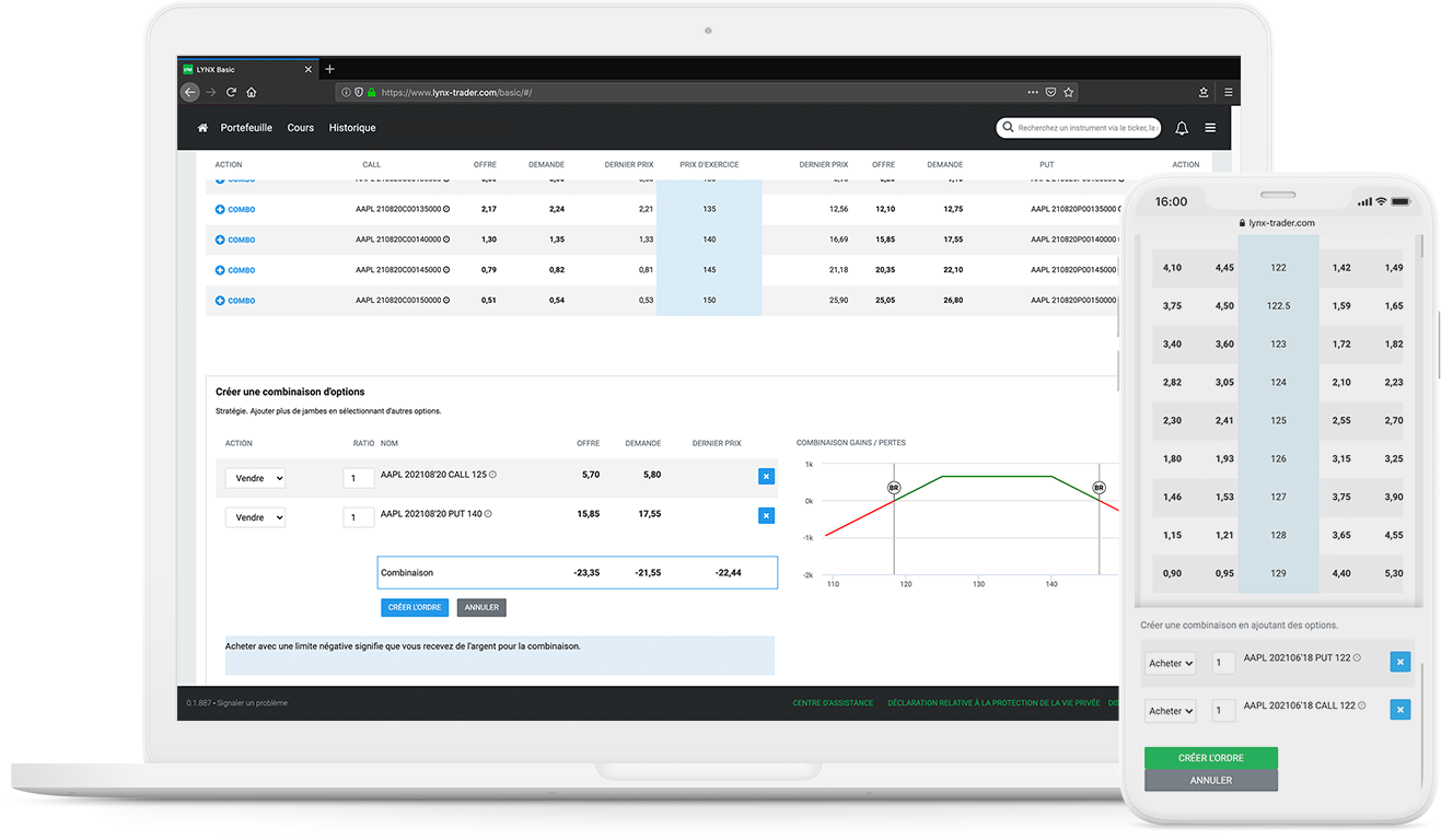 LYNX+ - sélection et exécution rapides de combinaisons d'options