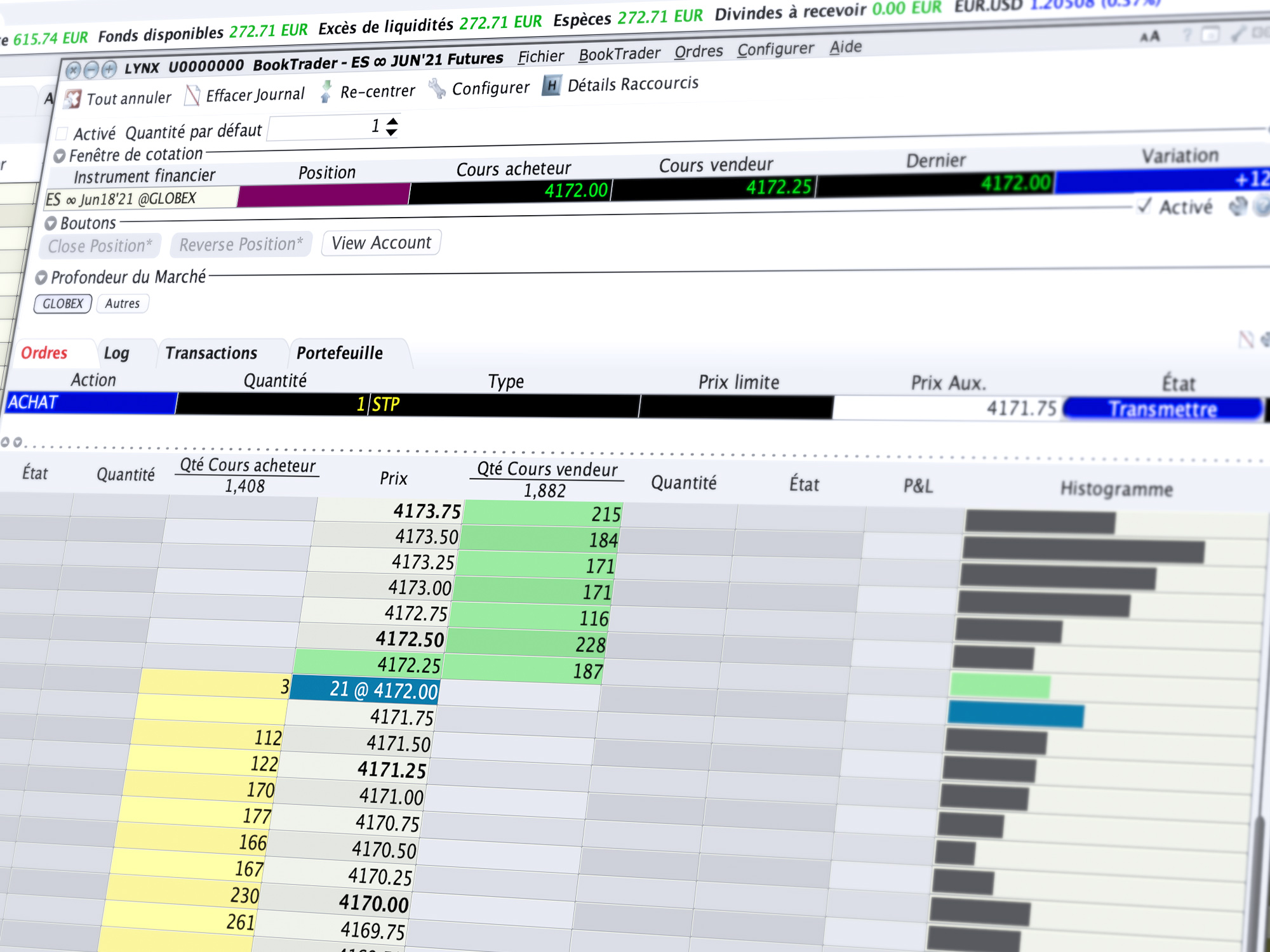 Trading sur futures :Créez et transmettez vos ordres directement via le carnet d'ordres