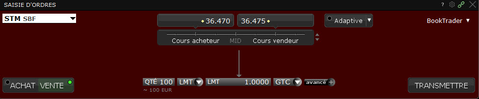 ordre stop loss – ordre stop – saisie d'ordre stop suiveur