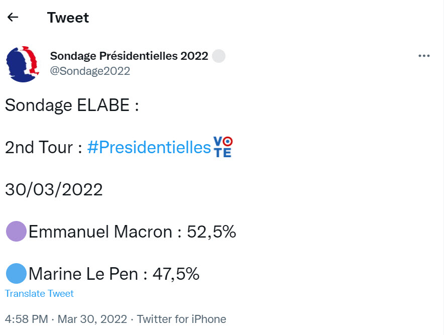 enjeux présidentielle 2022 - tweet