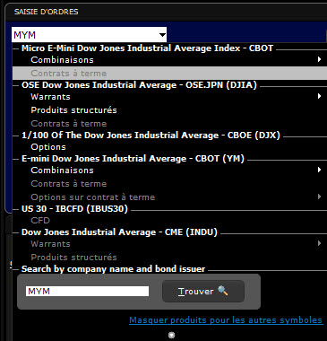 dow futures - djia futures - menu déroulant dow futures - djia futures - menu déroulant